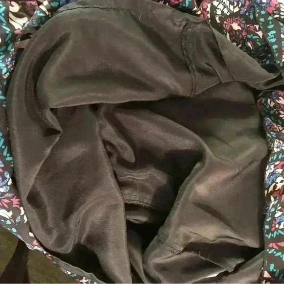 Jessica Simpson NEW Medium Black Romantic Floral Peasant Dress Sheer Lined - Picture 6 of 9